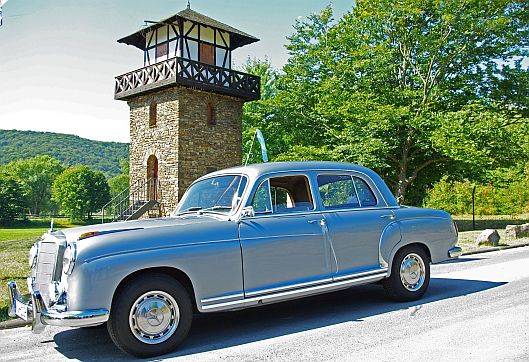 Paule Ponton Limes Fahrt Oldtimerausflug Mittelrhein